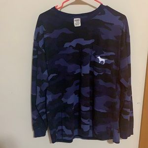 blue camo long sleeve